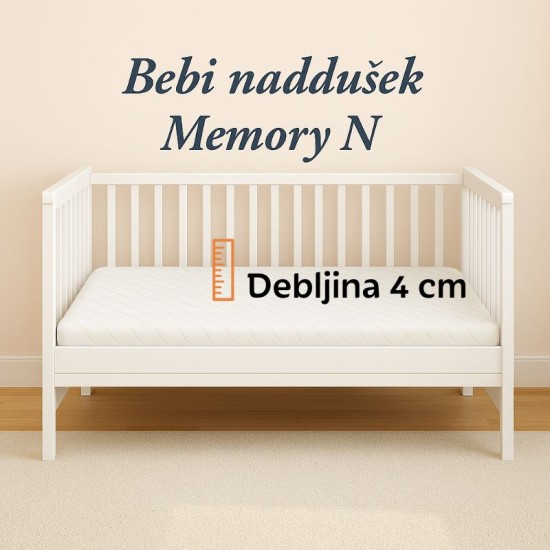 Bebi naddušek Memory N – memory naddušek za bebe, debljina 4 cm
